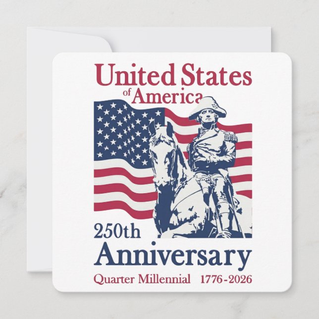 Convite USA 250th Anniversary Semiquincentennial 1776-2026 (Frente)