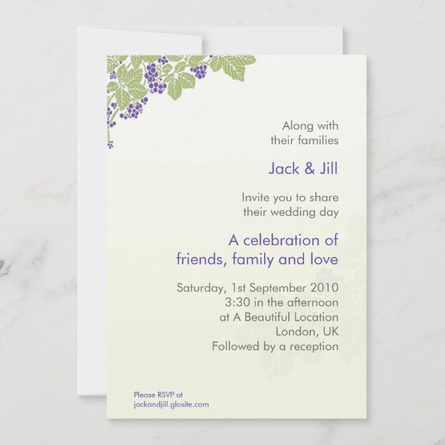 Convite Uvas 5x7 (Frente)