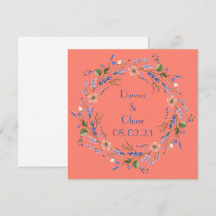 Convite Uvas para Vinho Flores Personalizadas Rosa Laranja