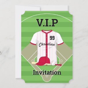 Convite V.I.P Baseball Birthday