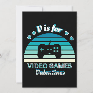 Convite V para Videos games não Dias de os namorados - Col