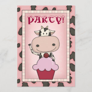 Convite Vaca - partido do sorvete & do patinagem no gelo