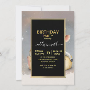 Convite Vaca Real Sonhando com Trono de Queijo