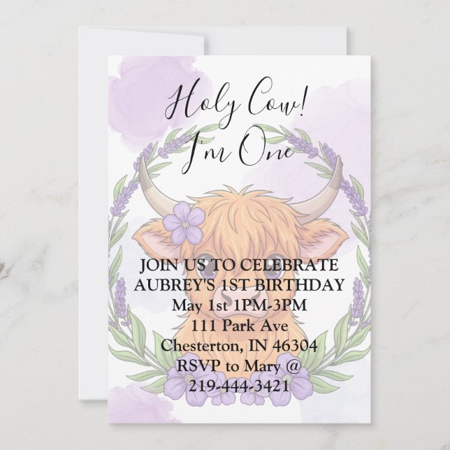 Convite Vaca sagrada sou um (Frente)