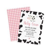 Vaca Sagrada Sou Um Aniversário de Daisy Gingham R
