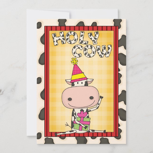 Convite Vaca santamente - festa de formatura (Frente)