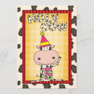 Convite Vaca santamente - festa de formatura