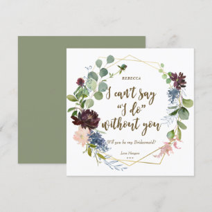 Convite Vai ser a minha dama de honra Boho floral?