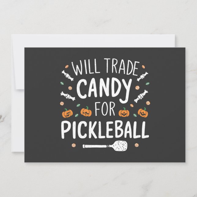 Convite Vai Trocar Doces Para O Halloween De Pickleball Sp (Frente)