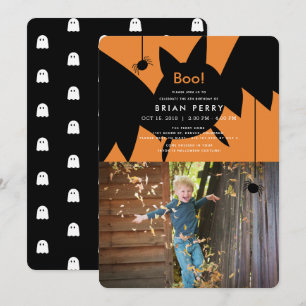 Convite Vaia! Aniversário da foto do bastão & das aranha