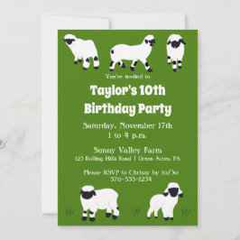 Convite Valais Blacknose Sheep Fazenda Party