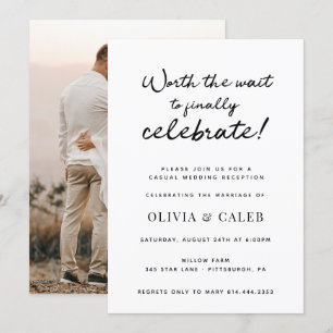 Convite Vale a Pena Esperar para Celebrar o Recepcionament