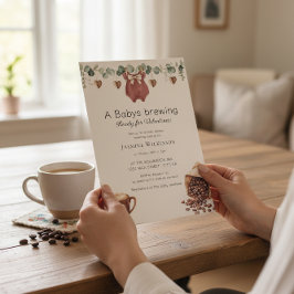 Convite Valentine "Babys Brewing" Coffee Themed Invite