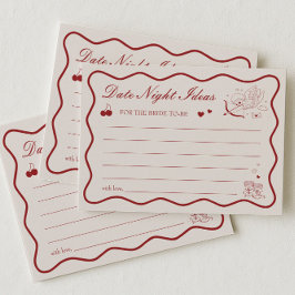 Convite Valentine Bridal Shower Date Night Ideas Card