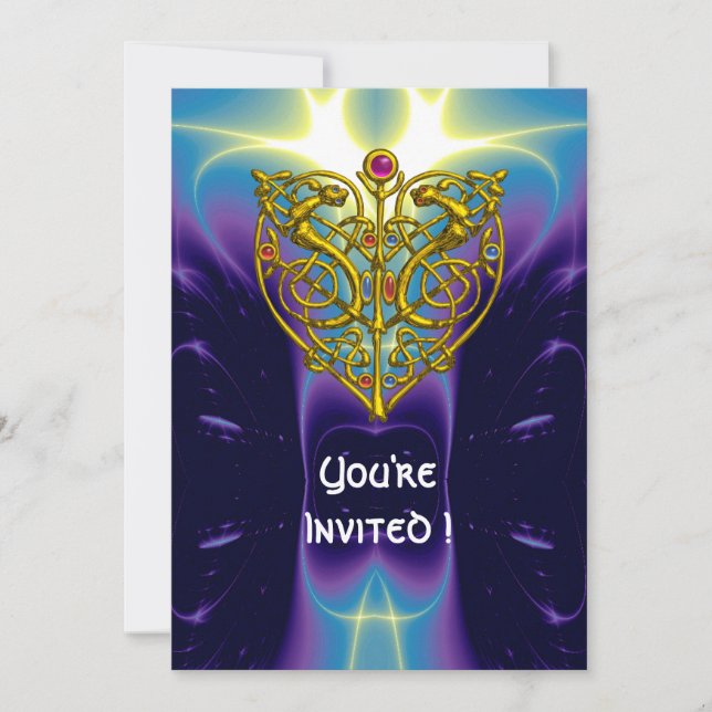 Convite VALENTINE HIPER azul roxo (Frente)