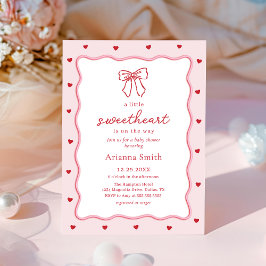 Convite Valentine Little Sweetheart Baby Shower Invitation