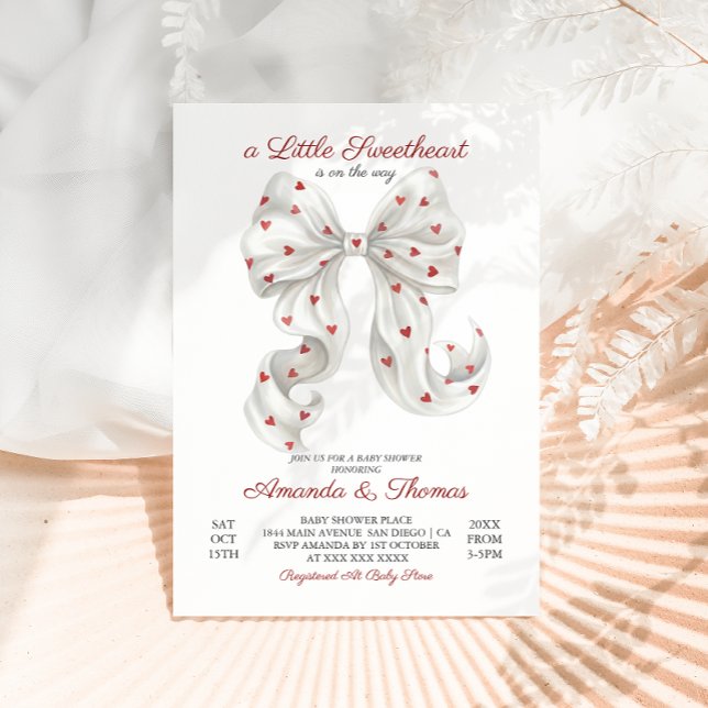 Convite Valentine Little sweetheart Boy Girl Baby Shower (Criador carregado)