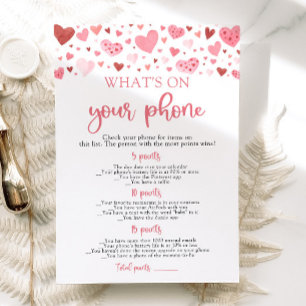 Convite Valentine O Que Está No Seu Telefone Jogo Para Chá