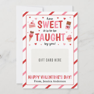 Convite Valentine Teacher Appreciation Gift Card Holder