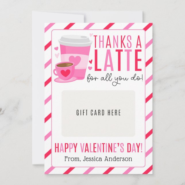 Convite Valentine Teacher Appreciation Gift Card Holder (Frente)