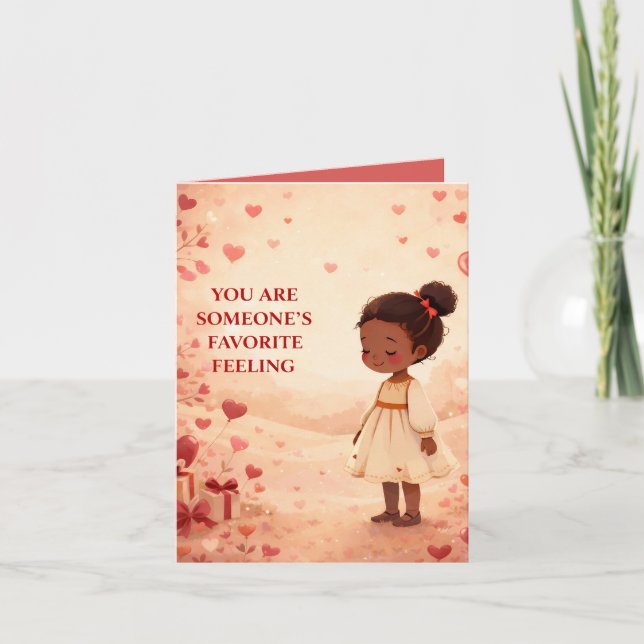 Convite Valentine's Day African American Greeting Card (Frente)