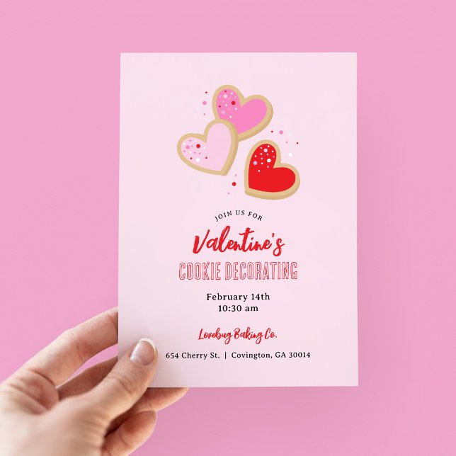 Convite Valentine's Day Cookie Decorating Party (Criador carregado)
