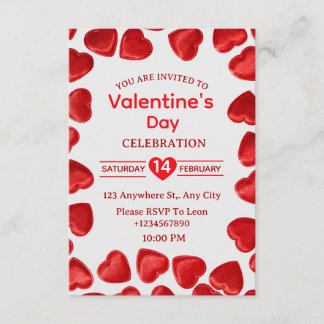 Convite Valentine's Day Invitation Card