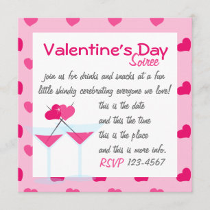 Convite Valentine's Martinis- os Valentinis!