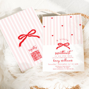 Convite Valentines Pequeno Doce Coração Arco de Chuva Baby