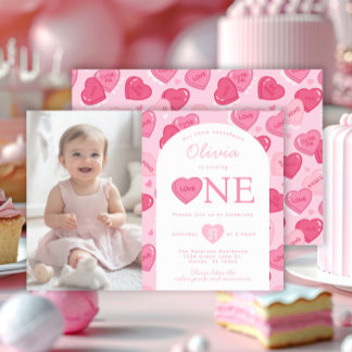 Convite Valentines Sweetheart Candy Birthday Party
