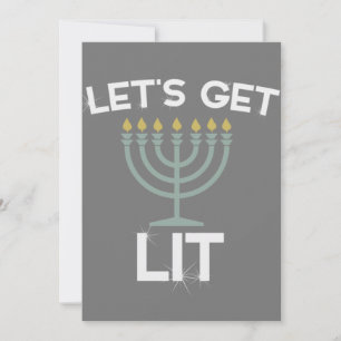 Convite Vamos Acender o Menorá de Chanukah