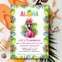 Convite Vamos Aloha Flamingle Formatação Tropical Luau