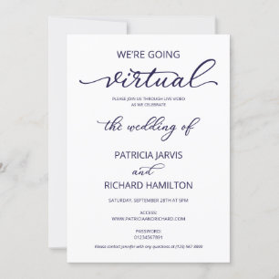 Convite Vamos ao casamento de distância social virtual