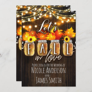 Convite Vamos Apaixonado pelo Casamento de Folhas e Luzes 