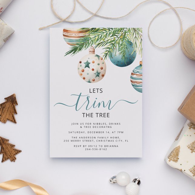 Convite Vamos Aparar a Árvore | Festa de Natal (Criador carregado)