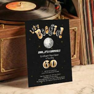 Convite Vamos Boogie Festa de 60 Anos do Homem
