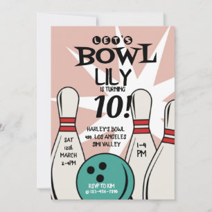 Convite Vamos Bowl, Boliche Aniversário, Ataque Alguma Di