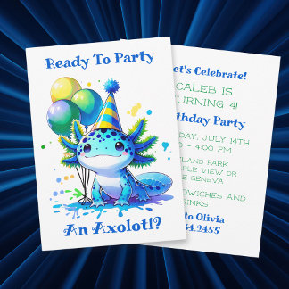 Convite Vamos celebra a Festa de aniversário do Menino Axo