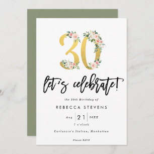 Convite vamos celebra falso festa de aniversário de 30 ano
