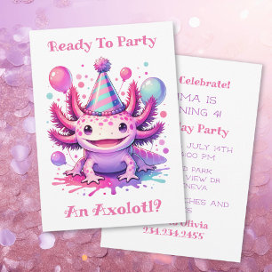 Convite Vamos celebra Festa de aniversário da Rapariga Axo