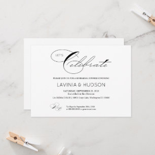 Convite Vamos Celebrar A Caligrafia Elegante