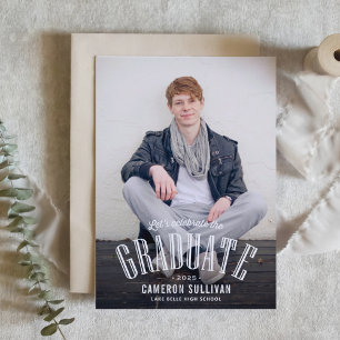 Convite Vamos Celebrar a Formatura Foto Graduação