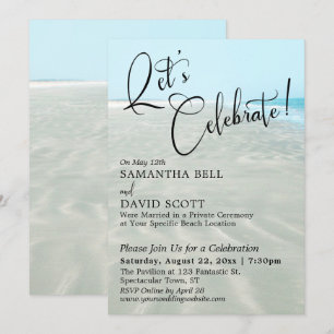 Convite Vamos Celebrar a Recepção de Água de Areia Ondulad