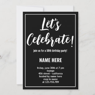 CONVITE VAMOS CELEBRAR FESTA DE ANIVERSÁRIO PERSONALIZADA