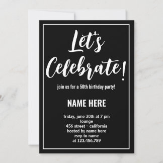 CONVITE VAMOS CELEBRAR FESTA DE ANIVERSÁRIO PERSONALIZADA