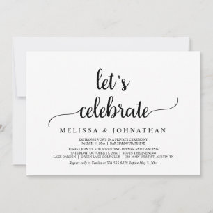 Convite Vamos Celebrar, Festa de Casamento Rústico e Fuga