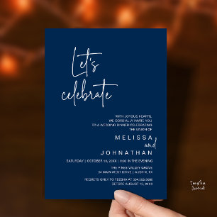 Convite Vamos Celebrar, Jantar de Casamento Intimo