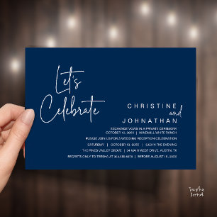 Convite Vamos Celebrar, Jantar de Casamento Intimo