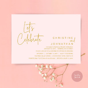 Convite Vamos Celebrar, Jantar de Casamento Intimo