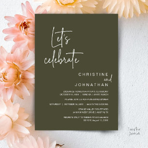 Convite Vamos Celebrar, Jantar de Festa de Casamento às Es